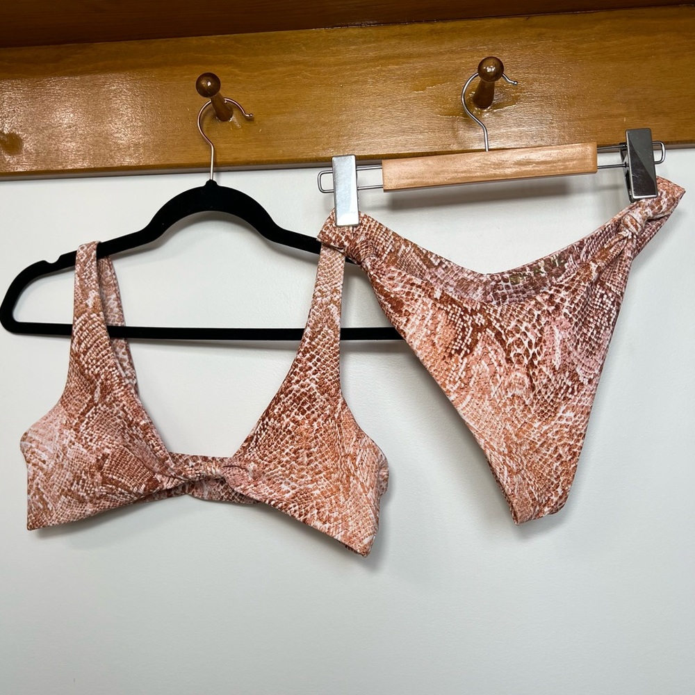 Skatie Snake Print Bikini Set size M